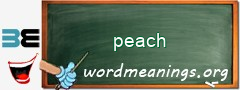 WordMeaning blackboard for peach